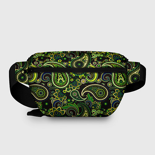 Поясная сумка Ярко зеленые славянские узоры / 3D-принт – фото 2