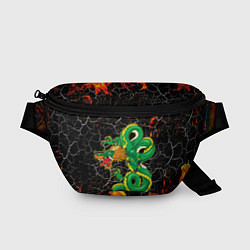 Поясная сумка Дракон Огонь Dragon Fire, цвет: 3D-принт