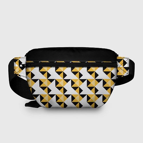 Поясная сумка Черно-желтый геометрический / 3D-принт – фото 2