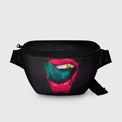 Поясная сумка Ядовитый поцелуй, цвет: 3D-принт