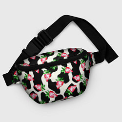 Поясная сумка Клубника на коровьей шкуре, цвет: 3D-принт — фото 2