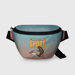 Поясная сумка Медведь экстремальный спорт, цвет: 3D-принт