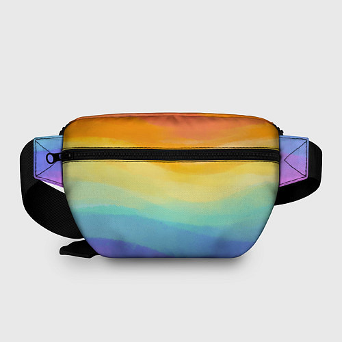Поясная сумка РАДУЖНЫЕ ВОЛНЫ RAINBOW WAVES Z / 3D-принт – фото 2