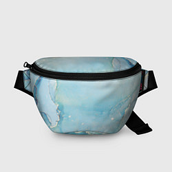 Поясная сумка Голубая Акварель, цвет: 3D-принт