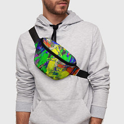 Поясная сумка Брызги красок Grunge Paints, цвет: 3D-принт — фото 2