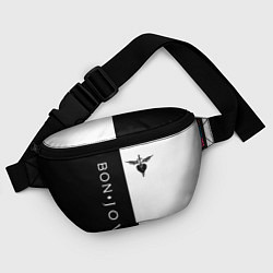 Поясная сумка BON JOVI BLACK WHITE, цвет: 3D-принт — фото 2