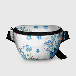 Поясная сумка Букет голубых цветов, цвет: 3D-принт