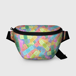 Поясная сумка Цветные пластыри, цвет: 3D-принт