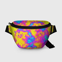 Поясная сумка Яркая абстракция космических красок, цвет: 3D-принт