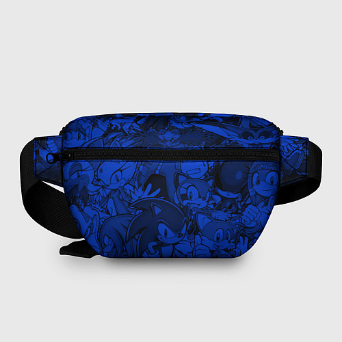 Поясная сумка SONIC BLUE PATTERN СИНИЙ ЁЖ / 3D-принт – фото 2