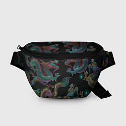 Поясная сумка Цветные драконы, цвет: 3D-принт