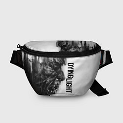 Поясная сумка DYING LIGHT BLACK & WHITE ZOMBIE FACE, цвет: 3D-принт