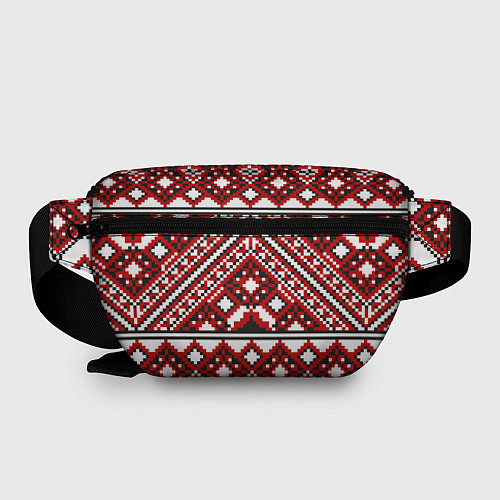 Поясная сумка Русский узор, геометрическая вышивка / 3D-принт – фото 2