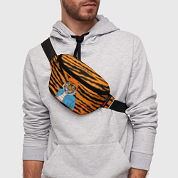 Поясная сумка Тигр фурри на стиле, цвет: 3D-принт — фото 2