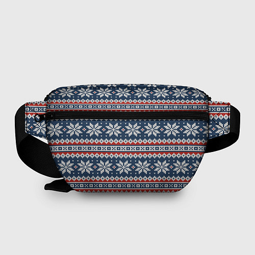 Поясная сумка Knitted Christmas Pattern / 3D-принт – фото 2