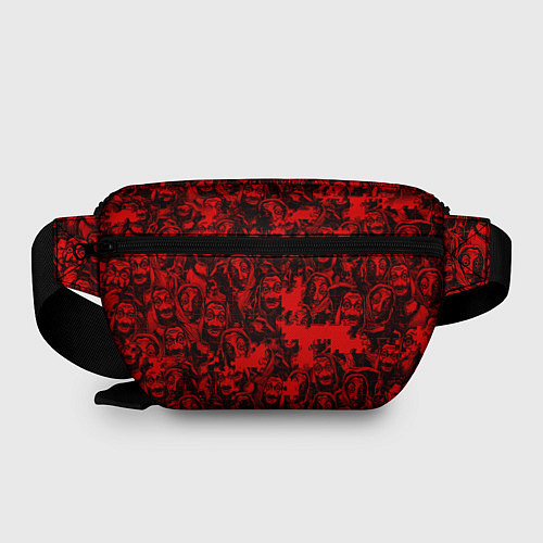 Поясная сумка LA CASA DE PAPEL RED CODE PATTERN / 3D-принт – фото 2