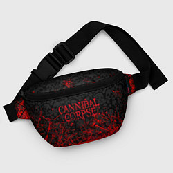 Поясная сумка CANNIBAL CORPSE, БРЫЗГИ КРАСОК ЧЕРЕПА, цвет: 3D-принт — фото 2