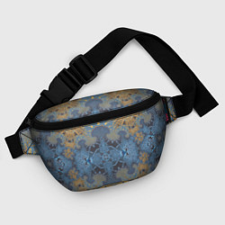 Поясная сумка Коллекция Фрактальная мозаика Желто-синий 292-6-n1, цвет: 3D-принт — фото 2