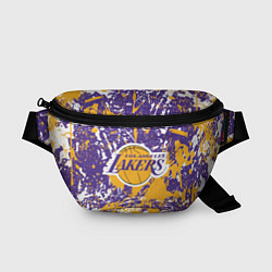 Поясная сумка LAKERS ФИРМЕННЫЕ ЦВЕТА БРЫЗГИ КРАСОК LA