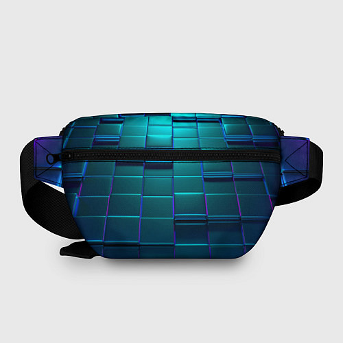 Поясная сумка 3D квадраты неоновые / 3D-принт – фото 2