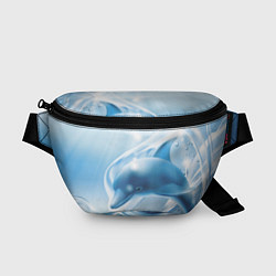 Поясная сумка Дельфин в лазурном океане, цвет: 3D-принт