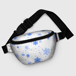 Поясная сумка Голубые снежинки падают, цвет: 3D-принт — фото 2