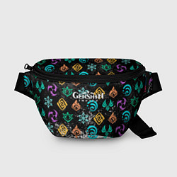Поясная сумка Дендро стихия Геншин, цвет: 3D-принт