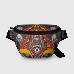 Поясная сумка Этника Волк Узоры, цвет: 3D-принт