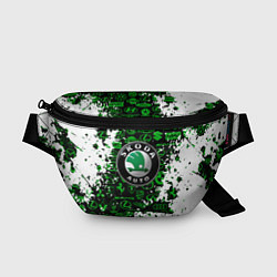 Поясная сумка Skoda брызги красок, цвет: 3D-принт