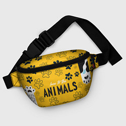 Поясная сумка Footprints - love to the animals, цвет: 3D-принт — фото 2