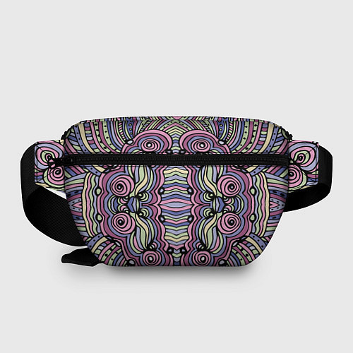 Поясная сумка Абстракция разноцветная Калейдоскоп Фиолетовый, зе / 3D-принт – фото 2