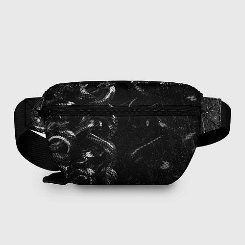 Поясная сумка Змеиный Паттерн Snake Black / 3D-принт – фото 2