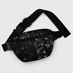 Поясная сумка Змеиный Паттерн Snake Black, цвет: 3D-принт — фото 2