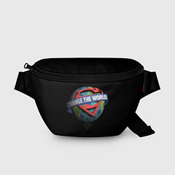 Поясная сумка Мир Супермена, цвет: 3D-принт