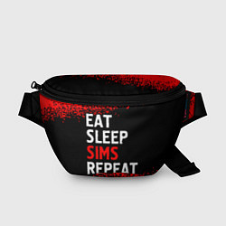 Поясная сумка Eat Sleep Sims Repeat Краска, цвет: 3D-принт