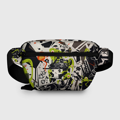 Поясная сумка Cyber pattern Skull Vanguard Fashion / 3D-принт – фото 2