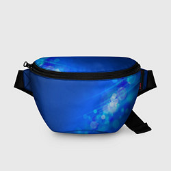 Поясная сумка Блики на синем фоне