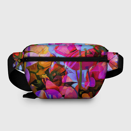 Поясная сумка Красочный летний цветочный паттерн Summer color pa / 3D-принт – фото 2