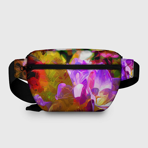 Поясная сумка Красочный цветочный узор Лето Colorful Floral Patt / 3D-принт – фото 2