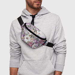 Поясная сумка Цветы Фиолетовый Клематис, цвет: 3D-принт — фото 2