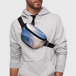 Поясная сумка Горы Лес Солнце, цвет: 3D-принт — фото 2