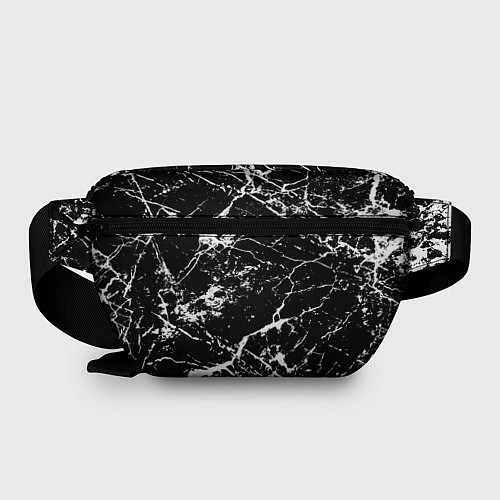 Поясная сумка Текстура чёрного мрамора Texture of black marble / 3D-принт – фото 2