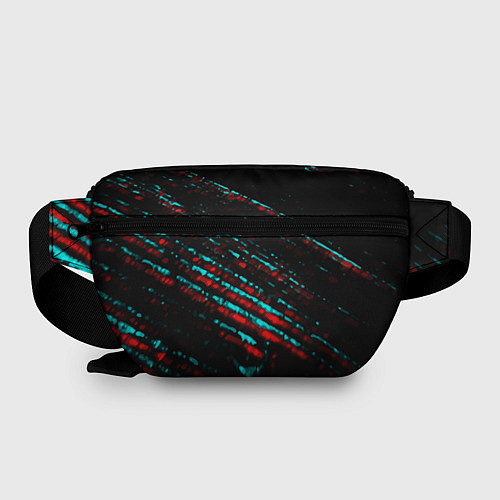Поясная сумка Portal в стиле Glitch Баги Графики на темном фоне / 3D-принт – фото 2
