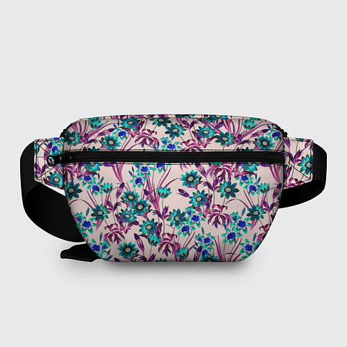 Поясная сумка Цветы Летние Фиолетовые Рудбеки / 3D-принт – фото 2