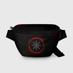 Поясная сумка Символ Dark Souls и краска вокруг на темном фоне, цвет: 3D-принт