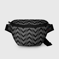 Поясная сумка Геометрический черно-белый узор Арт Деко, цвет: 3D-принт