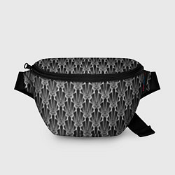 Поясная сумка Черно-белый модный геометрический узор арт деко, цвет: 3D-принт