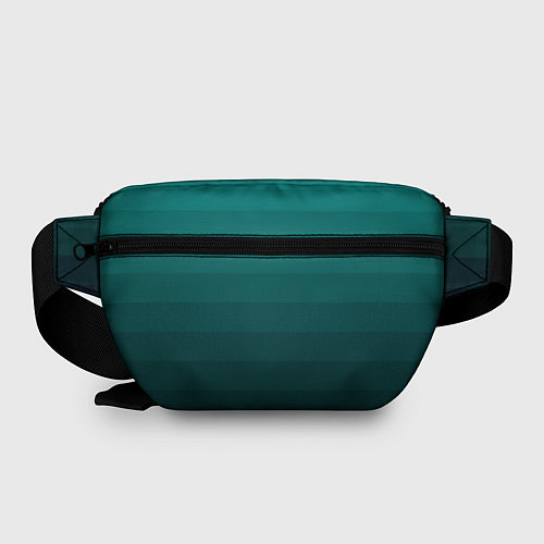 Поясная сумка Fitness and sports Бирюзовый полосатый градиент / 3D-принт – фото 2