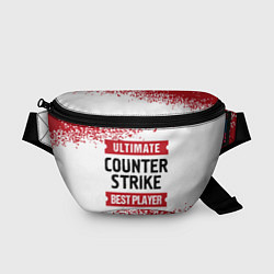 Поясная сумка Counter Strike: красные таблички Best Player и Ult, цвет: 3D-принт