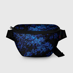 Поясная сумка BLUE FLOWERS Синие цветы, цвет: 3D-принт